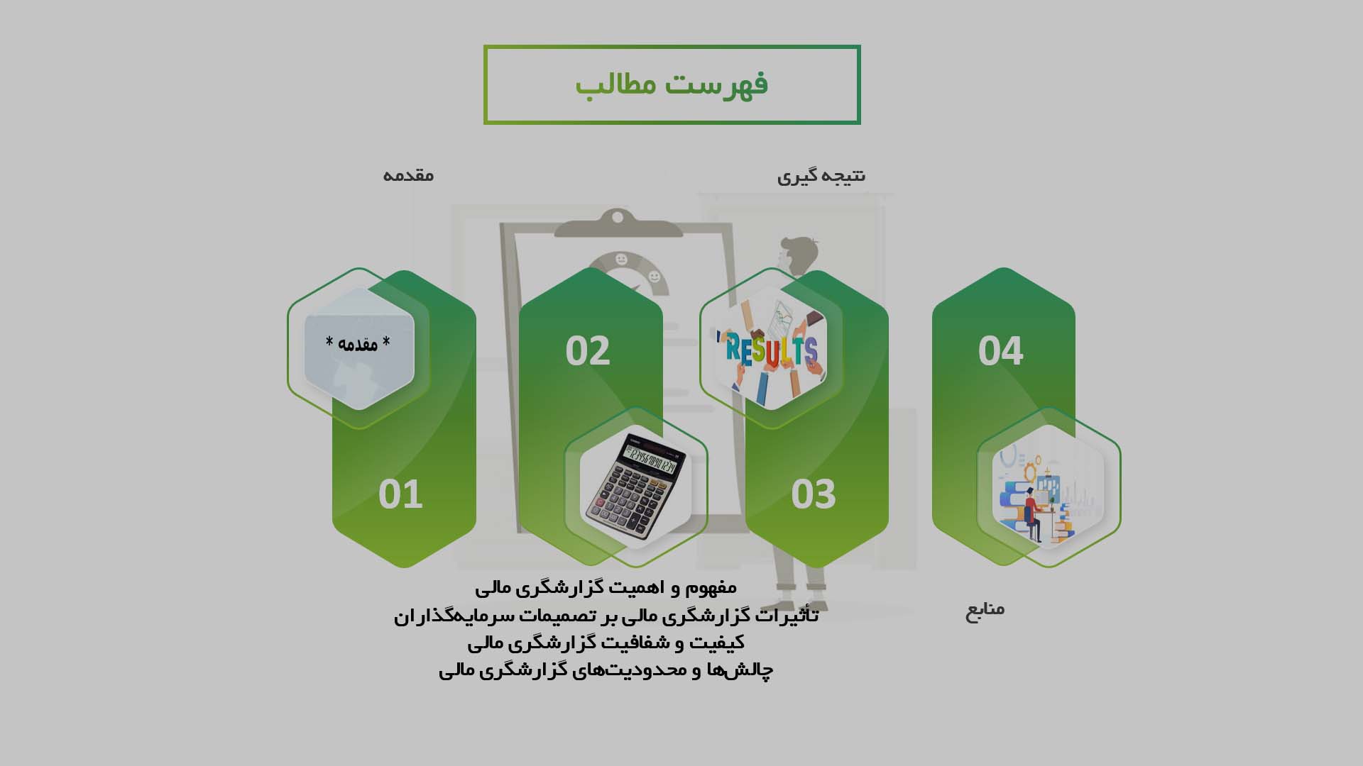 پاورپوینت در مورد ارزیابی تأثیرات گزارشگری مالی بر تصمیمات سرمایه‌گذاران